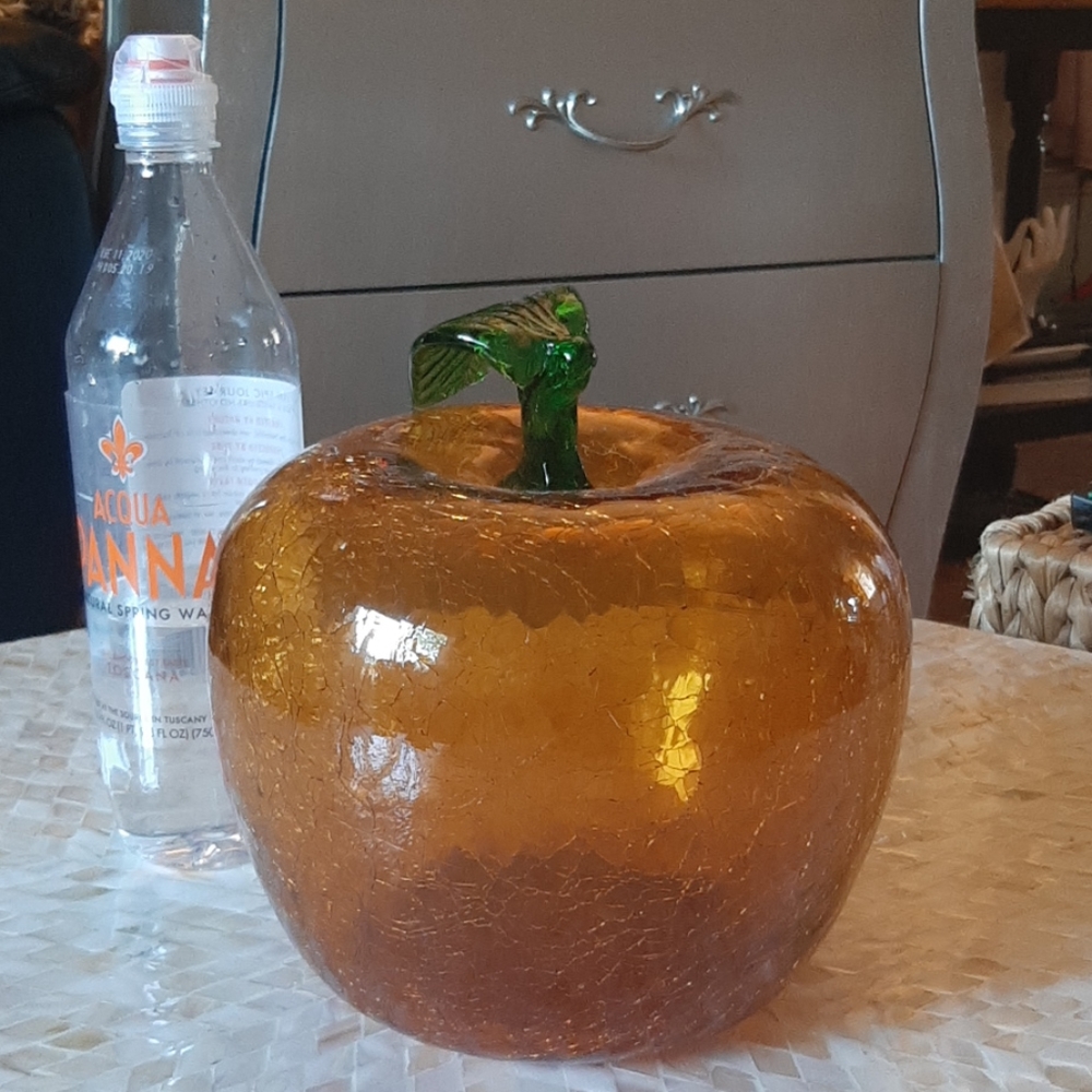 CRAQUELURE GLASS APPLE ? ORANGE ?